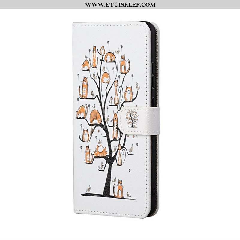 Etui Folio do Samsung Galaxy M23 5G z Łańcuch Stringi Koty